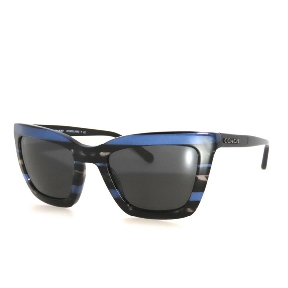 Coach 8203 (L1630) 547787 Striped Blue Sunglasses - Picture 1 of 6